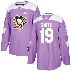 Reilly Smith Youth Adidas Pittsburgh Penguins Authentic Purple Fights Cancer Practice Jersey