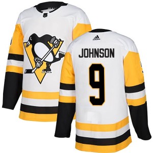 Mark Johnson Men's Adidas Pittsburgh Penguins Authentic White Away Jersey