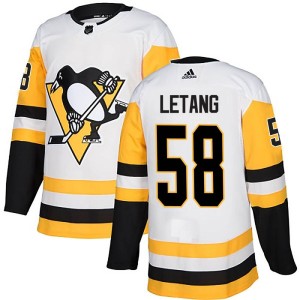 Kris Letang Men's Adidas Pittsburgh Penguins Authentic White Away Jersey