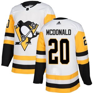 Ab Mcdonald Men's Adidas Pittsburgh Penguins Authentic White Away Jersey