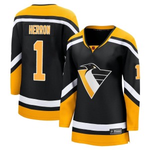 Denis Herron Women's Fanatics Branded Pittsburgh Penguins Breakaway Black Special Edition 2.0 Jersey