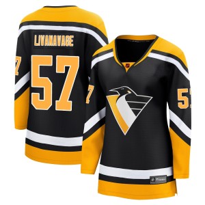 Jake Livanavage Women's Fanatics Branded Pittsburgh Penguins Breakaway Black Special Edition 2.0 Jersey