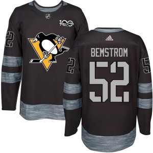 Emil Bemstrom Men's Pittsburgh Penguins Authentic Black 1917-2017 100th Anniversary Jersey