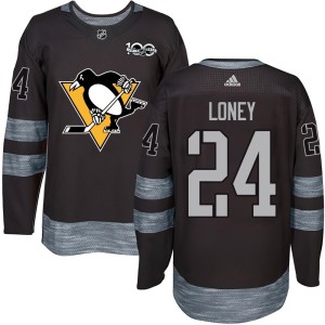 Troy Loney Men's Pittsburgh Penguins Authentic Black 1917-2017 100th Anniversary Jersey