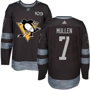 Joe Mullen Men's Pittsburgh Penguins Authentic Black 1917-2017 100th Anniversary Jersey