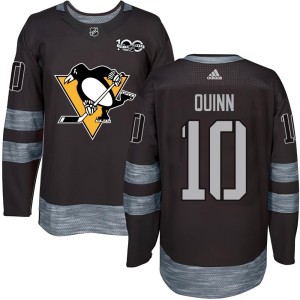 Dan Quinn Men's Pittsburgh Penguins Authentic Black 1917-2017 100th Anniversary Jersey