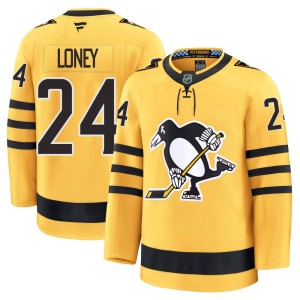 Troy Loney Men's Fanatics Pittsburgh Penguins Premium Gold Alternate 2025 Jersey