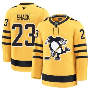 Eddie Shack Men's Fanatics Pittsburgh Penguins Premium Gold Alternate 2025 Jersey