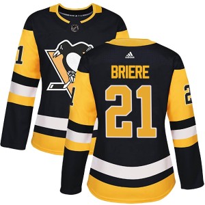 Michel Briere Women's Adidas Pittsburgh Penguins Authentic Black Home Jersey