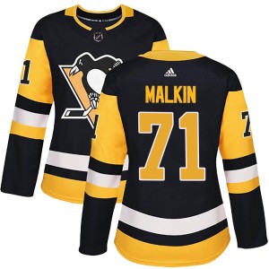 Evgeni Malkin Women's Adidas Pittsburgh Penguins Authentic Black Home Jersey
