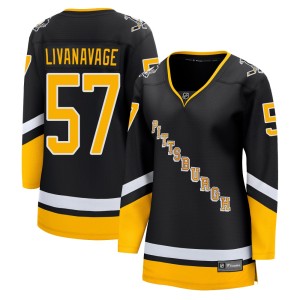Jake Livanavage Women's Fanatics Branded Pittsburgh Penguins Premier Black 2021/22 Alternate Breakaway Player Jersey
