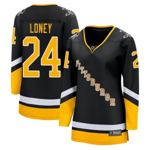 Troy Loney Women's Fanatics Branded Pittsburgh Penguins Premier Black 2021/22 Alternate Breakaway Player Jersey