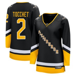 Rick Tocchet Women's Fanatics Branded Pittsburgh Penguins Premier Black 2021/22 Alternate Breakaway Player Jersey