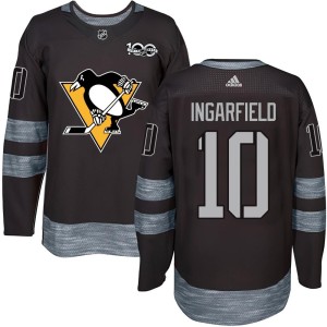 Earl Ingarfield Youth Pittsburgh Penguins Authentic Black 1917-2017 100th Anniversary Jersey