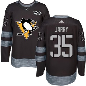 Tristan Jarry Youth Pittsburgh Penguins Authentic Black 1917-2017 100th Anniversary Jersey