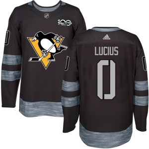 Cruz Lucius Youth Pittsburgh Penguins Authentic Black 1917-2017 100th Anniversary Jersey