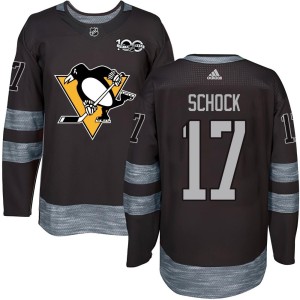 Ron Schock Youth Pittsburgh Penguins Authentic Black 1917-2017 100th Anniversary Jersey