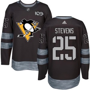 Kevin Stevens Youth Pittsburgh Penguins Authentic Black 1917-2017 100th Anniversary Jersey