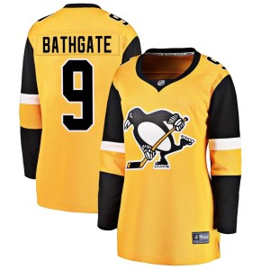 Andy Bathgate Women's Fanatics Branded Pittsburgh Penguins Breakaway Gold Alternate Jersey