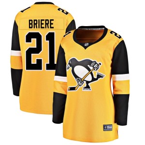 Michel Briere Women's Fanatics Branded Pittsburgh Penguins Breakaway Gold Alternate Jersey