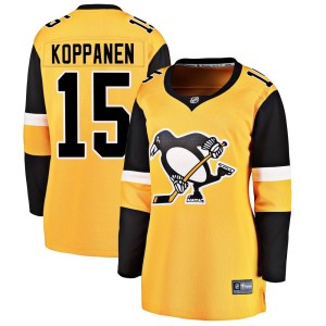 Joona Koppanen Women's Fanatics Branded Pittsburgh Penguins Breakaway Gold Alternate Jersey