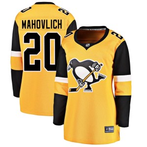Peter Mahovlich Women's Fanatics Branded Pittsburgh Penguins Breakaway Gold Alternate Jersey