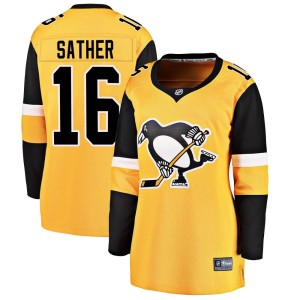 Glen Sather Women's Fanatics Branded Pittsburgh Penguins Breakaway Gold Alternate Jersey