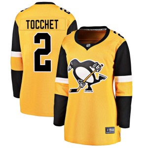 Rick Tocchet Women's Fanatics Branded Pittsburgh Penguins Breakaway Gold Alternate Jersey