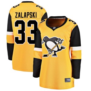 Zarley Zalapski Women's Fanatics Branded Pittsburgh Penguins Breakaway Gold Alternate Jersey