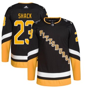 Eddie Shack Youth Adidas Pittsburgh Penguins Authentic Black 2021/22 Alternate Primegreen Pro Player Jersey