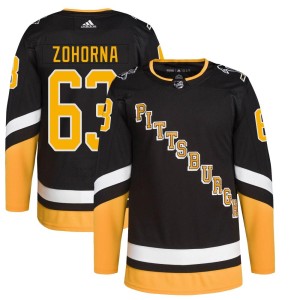 Radim Zohorna Youth Adidas Pittsburgh Penguins Authentic Black 2021/22 Alternate Primegreen Pro Player Jersey