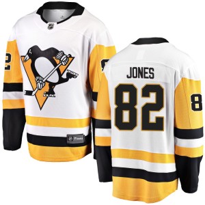 Caleb Jones Youth Fanatics Branded Pittsburgh Penguins Breakaway White Away Jersey