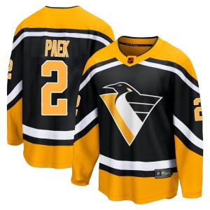 Jim Paek Men's Fanatics Branded Pittsburgh Penguins Breakaway Black Special Edition 2.0 Jersey
