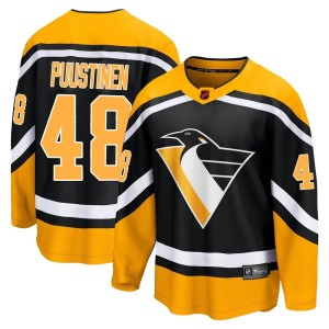 Valtteri Puustinen Men's Fanatics Branded Pittsburgh Penguins Breakaway Black Special Edition 2.0 Jersey