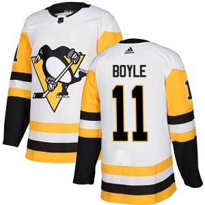 Brian Boyle Youth Adidas Pittsburgh Penguins Authentic White Away Jersey