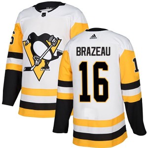 Justin Brazeau Youth Adidas Pittsburgh Penguins Authentic White Away Jersey