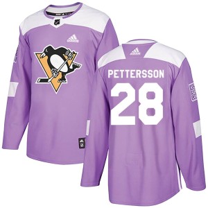 Marcus Pettersson Men's Adidas Pittsburgh Penguins Authentic Purple Fights Cancer Practice Jersey