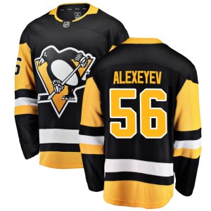 Alexander Alexeyev Men's Fanatics Branded Pittsburgh Penguins Breakaway Black Home Jersey