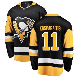 Darius Kasparaitis Men's Fanatics Branded Pittsburgh Penguins Breakaway Black Home Jersey