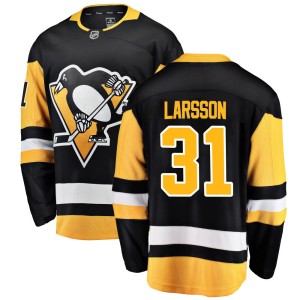 Filip Larsson Men's Fanatics Branded Pittsburgh Penguins Breakaway Black Home Jersey