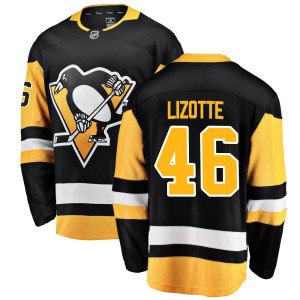 Blake Lizotte Men's Fanatics Branded Pittsburgh Penguins Breakaway Black Home Jersey