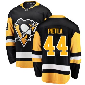 Chase Pietila Men's Fanatics Branded Pittsburgh Penguins Breakaway Black Home Jersey