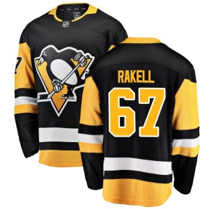 Rickard Rakell Men's Fanatics Branded Pittsburgh Penguins Breakaway Black Home Jersey