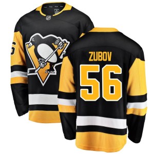 Sergei Zubov Men's Fanatics Branded Pittsburgh Penguins Breakaway Black Home Jersey