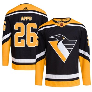 Syl Apps Youth Adidas Pittsburgh Penguins Authentic Black Reverse Retro 2.0 Jersey