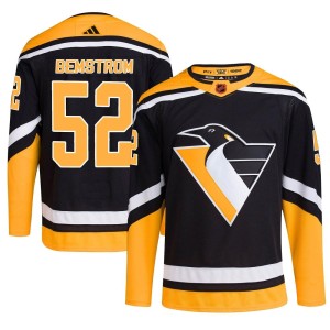 Emil Bemstrom Youth Adidas Pittsburgh Penguins Authentic Black Reverse Retro 2.0 Jersey