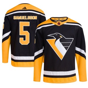 Ulf Samuelsson Youth Adidas Pittsburgh Penguins Authentic Black Reverse Retro 2.0 Jersey