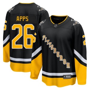 Syl Apps Men's Fanatics Branded Pittsburgh Penguins Premier Black 2021/22 Alternate Breakaway Player Jersey