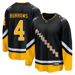 Dave Burrows Men's Fanatics Branded Pittsburgh Penguins Premier Black 2021/22 Alternate Breakaway Player Jersey