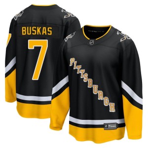 Rod Buskas Men's Fanatics Branded Pittsburgh Penguins Premier Black 2021/22 Alternate Breakaway Player Jersey